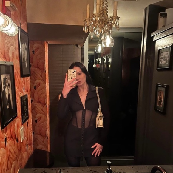 Heiress Beverly Hills Corset Mesh Blazer Dress Mini - Picture 6 of 6